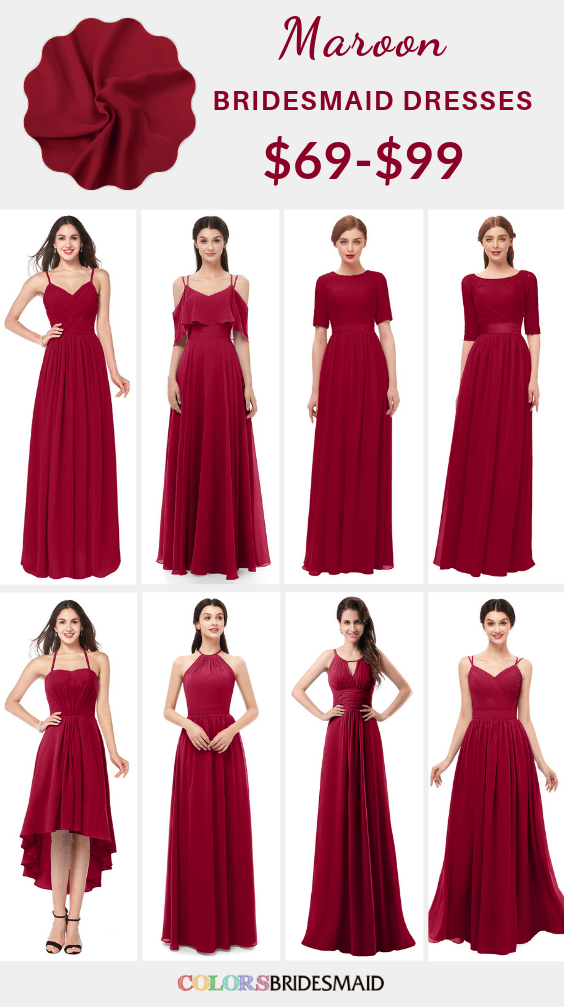 ColsBM Maroon bridesmaid dresses